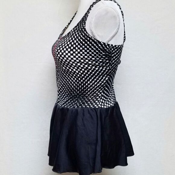 VINTAGE Avon Fashions Black Retro Dress Swimsuit - Picture 7 of 12